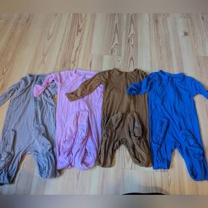 Set of 4 Kyte Baby Zipper Footie Pajamas